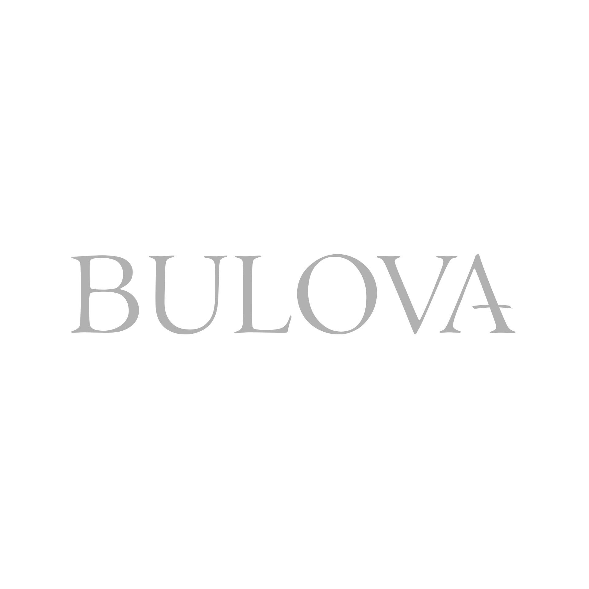 The bulova logo is on a white background.