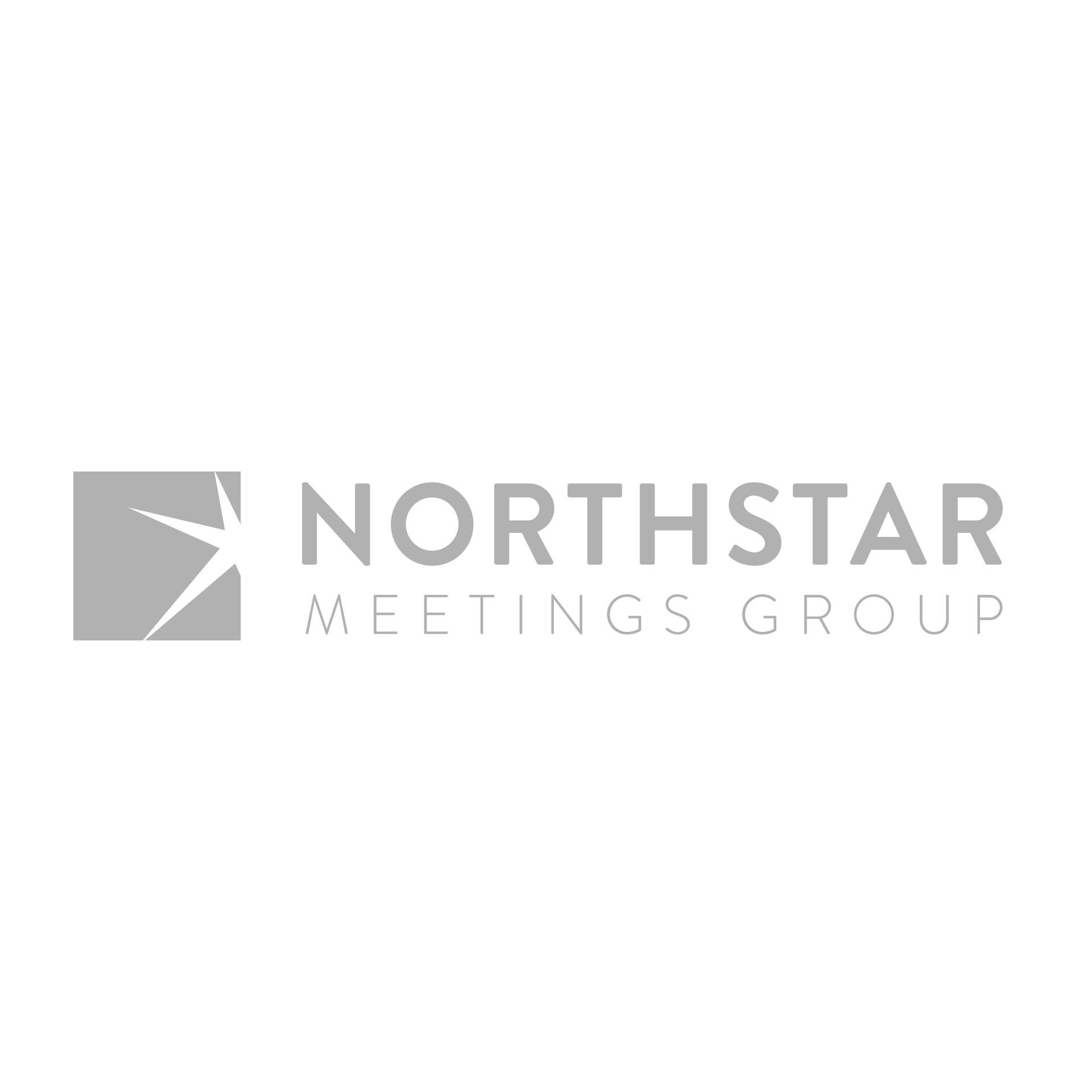A black and white logo for northstar meetings group.