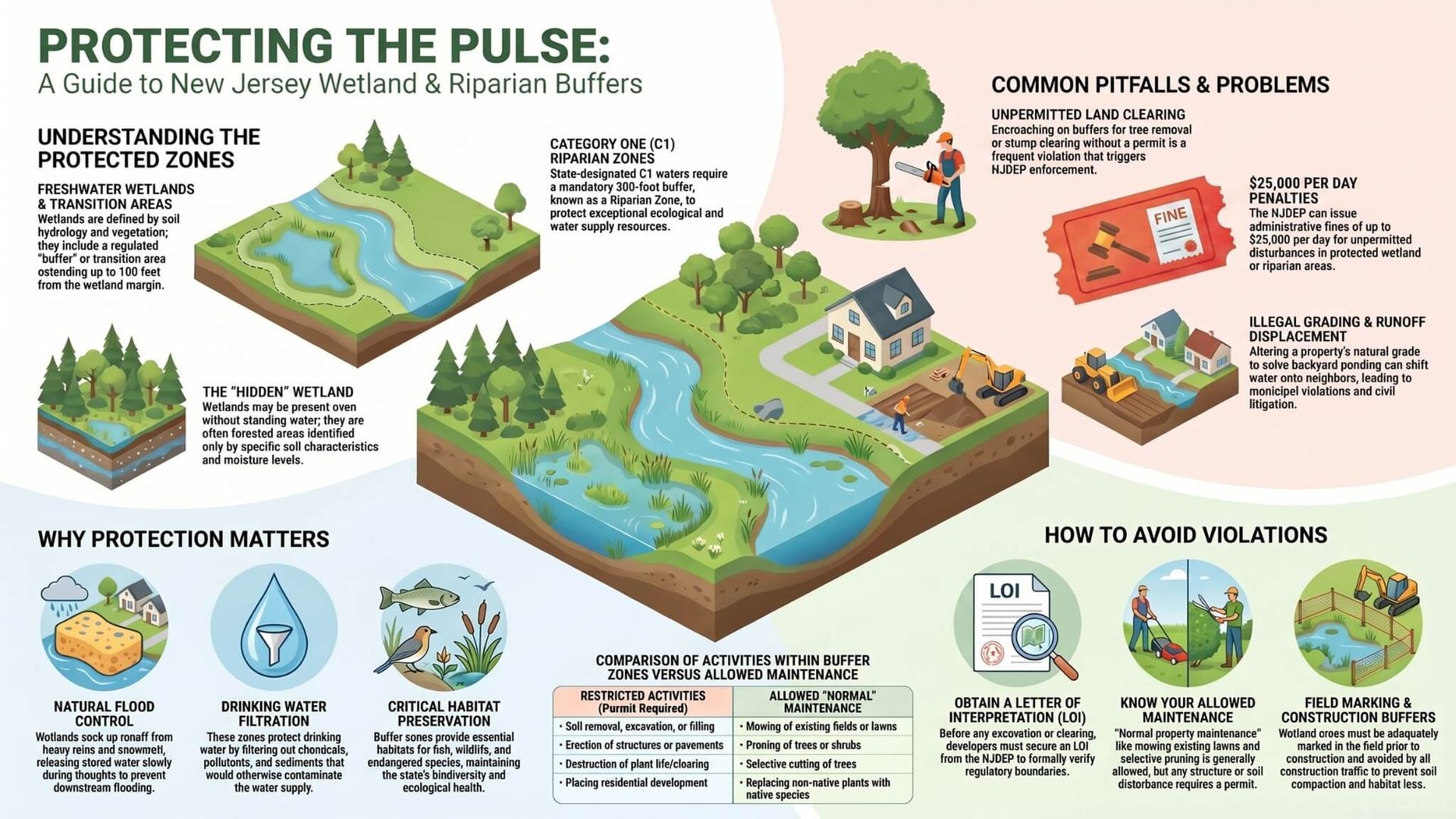 Wetland and riparian Buffer protection
