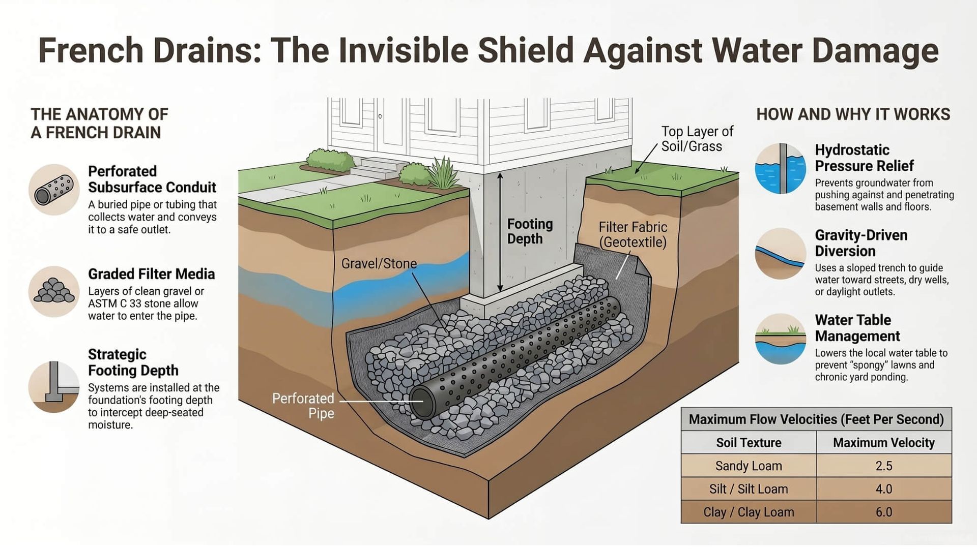 French Drain Installation and how it works