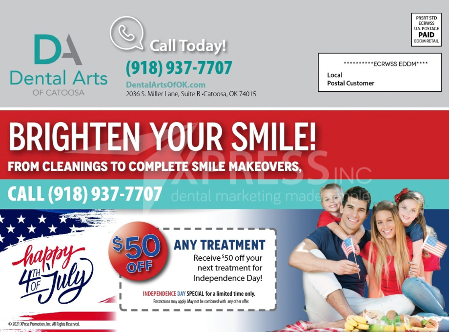 Promotional flyer for Montpelier Family Dentistry, listing services, a new patient offer, location, and contact information.