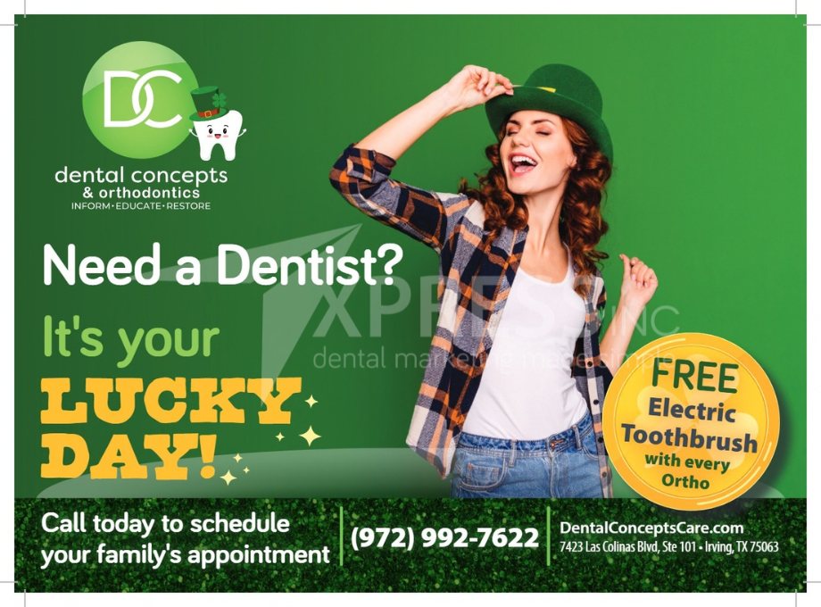 Dental emergency advertisement for Bella Dental featuring a person in pain, contact info, and a free offer for an exam.