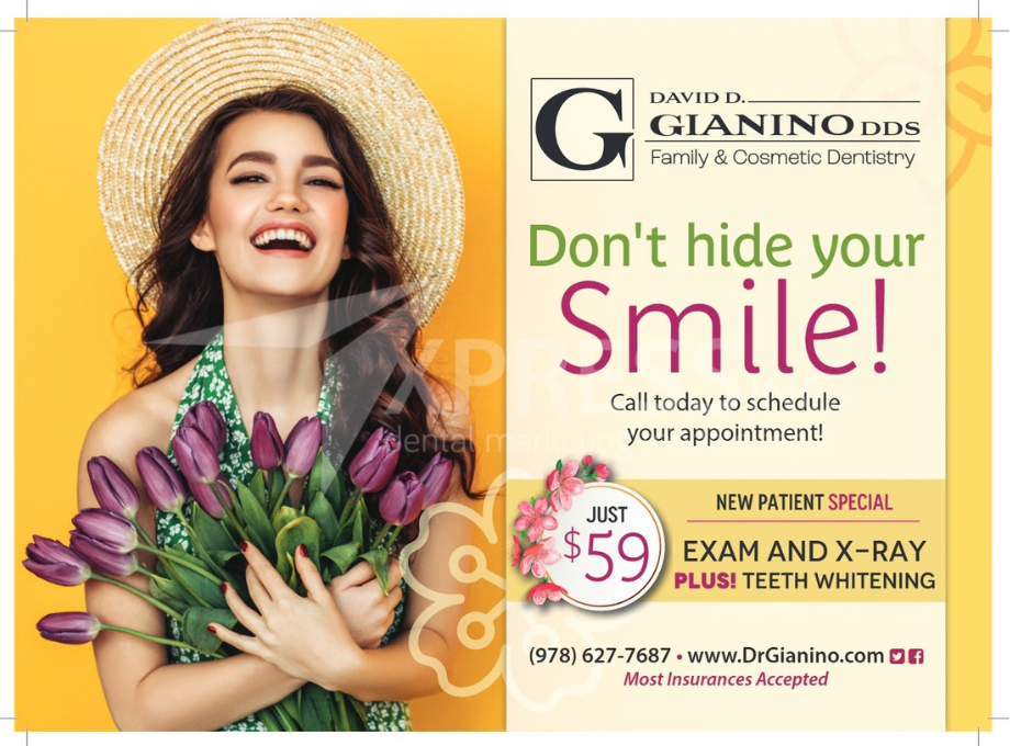 Grand opening announcement for Friddle Dental at Eisenhower Station, featuring a special offer of $99 for services.