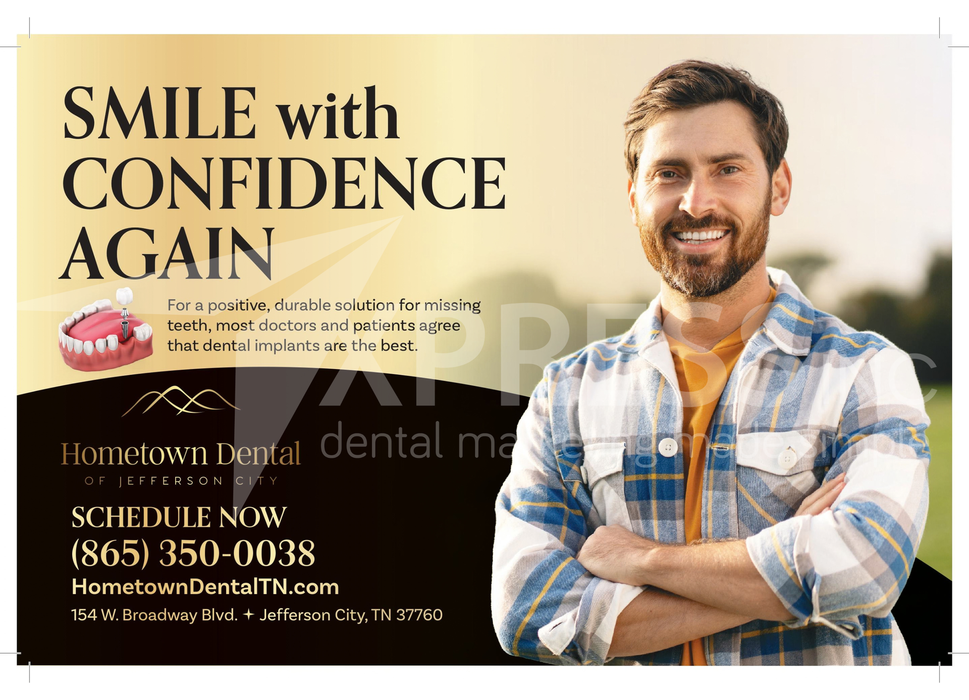 A person holds their cheek in pain, alongside Q&A Dental Care text promoting appointments and a $99 cleaning offer.