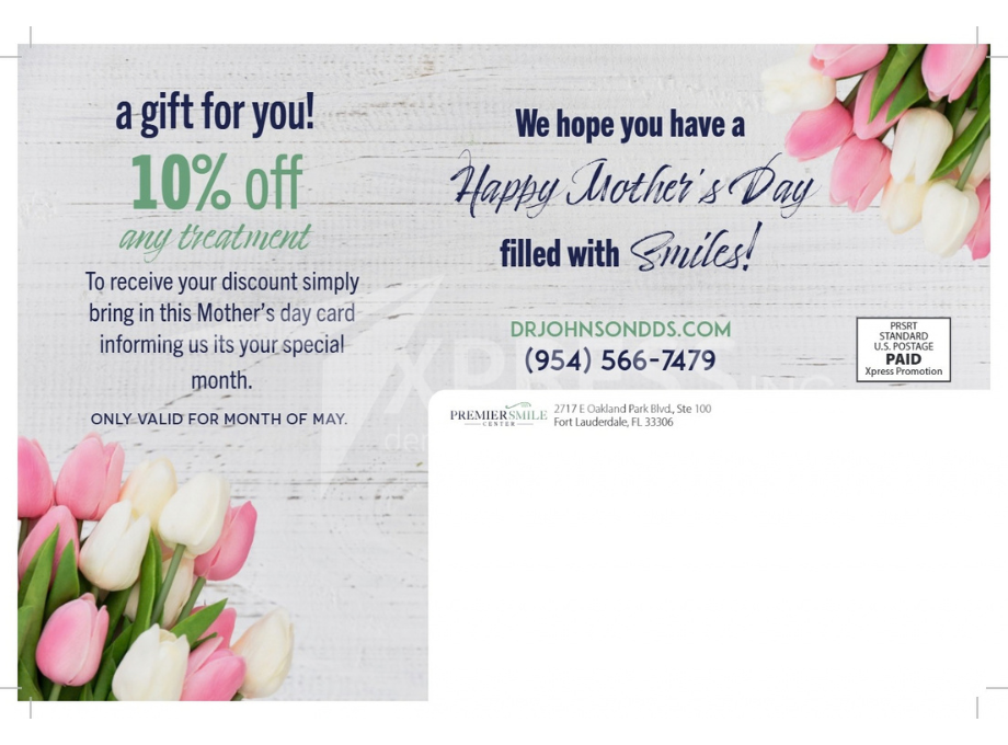 A dental promotion by Smiles by Design, featuring a $149 diagnostic visit, contact info, and office location in Syracuse, NY.