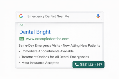 A Google search result advertisement for 