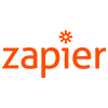 Zapier logo: orange text with a sunburst icon above the word.