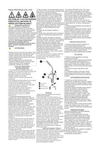 instrukcja PALNIK PROVIDUS-CGA-LT92