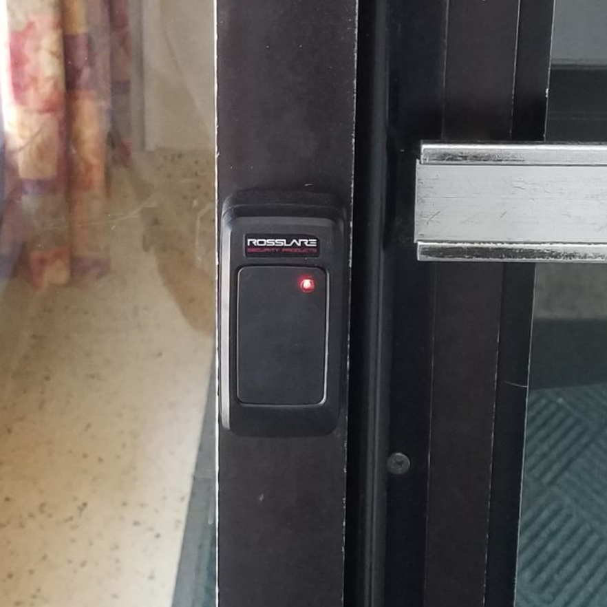 Access control system installed at Bronx apartment building by Parker Custom Security. 