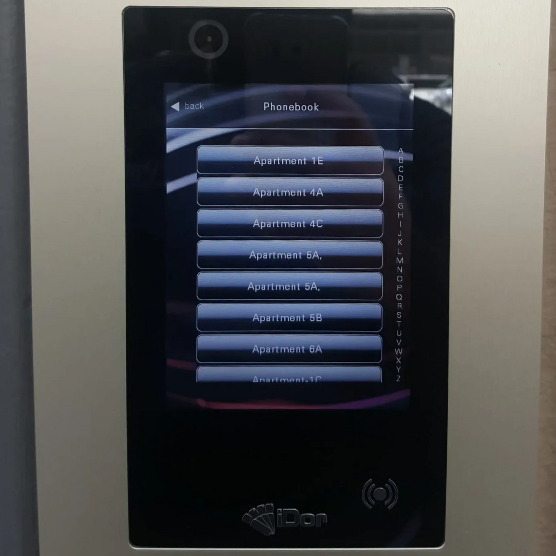 Intercom system at an apartment building in NYC