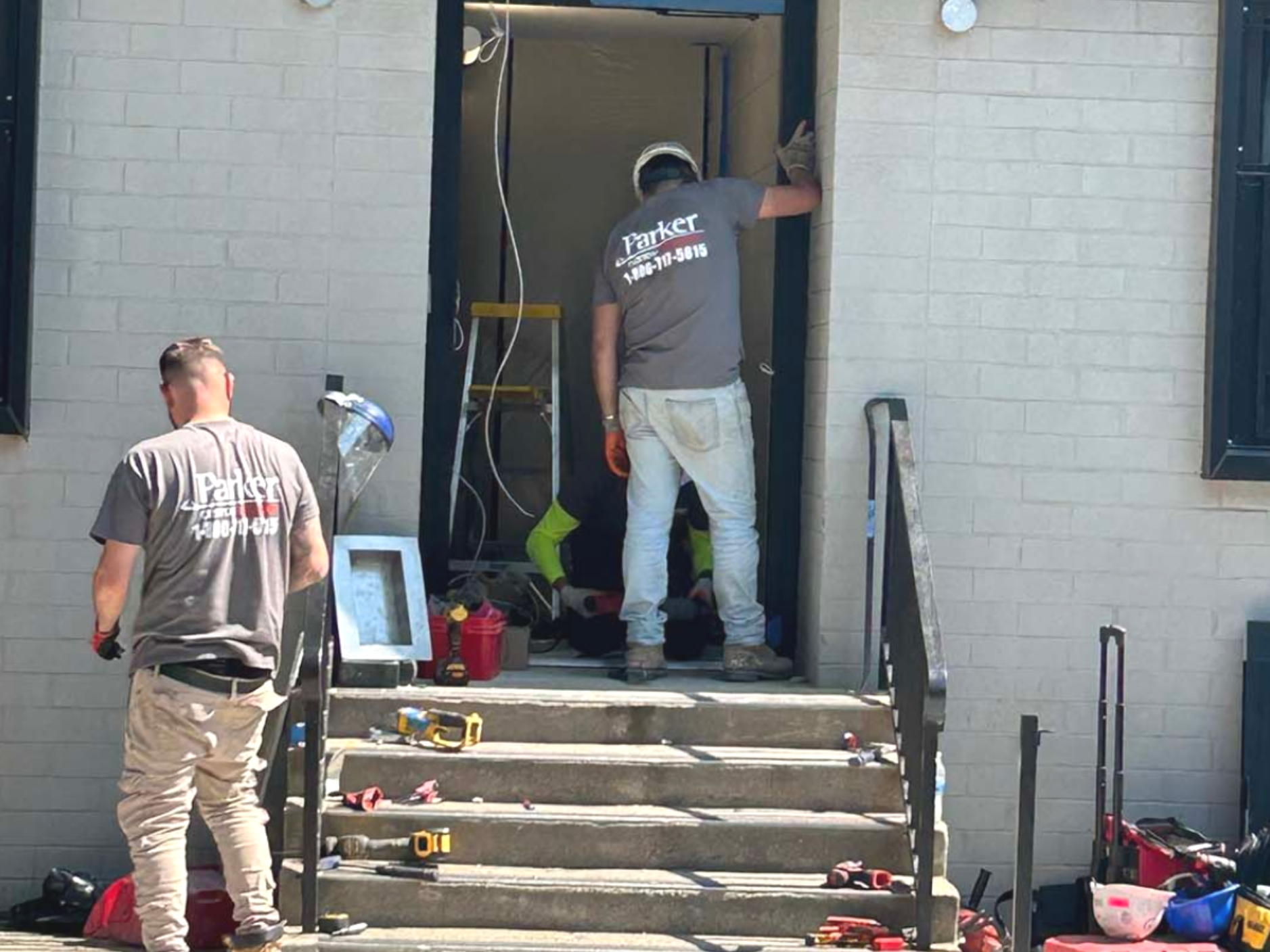 Door misalignment.