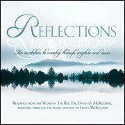 Reflections is a cd cover with a picture of a lake and trees on it.