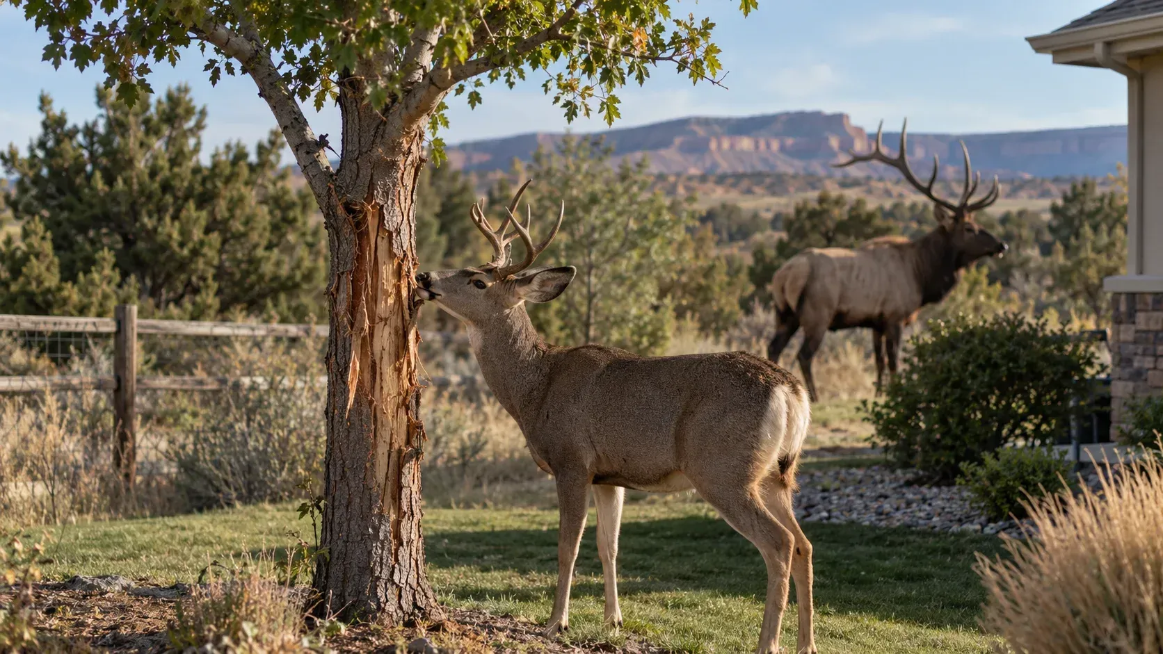 Can Mule Deer and Elk Actually Damage Tree Bark in Redlands and Clifton Yards?