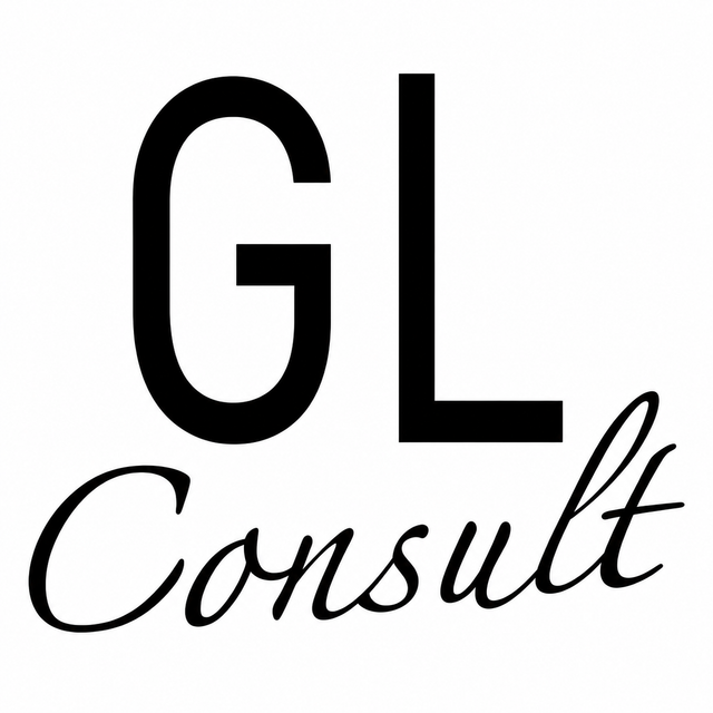Logo di GL Consult in testo nero su sfondo bianco.