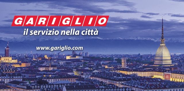Logo Gariglio in black and white with the tagline “il servizio nella città”