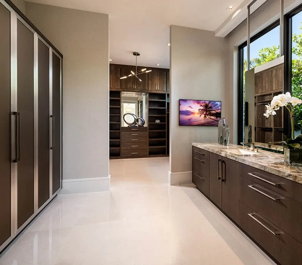 Bespoke bathroom vanity and cabinets, Kitchen & Bath Studios Inc Coconut Creek Florida.