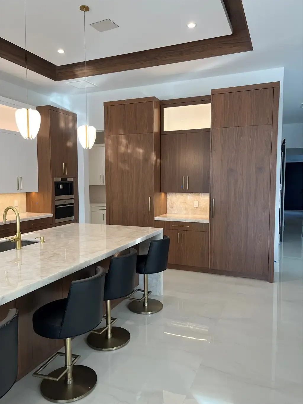 Bespoke kitchen island layout Kitchen & Bath Studios Inc Coconut Creek Florida.