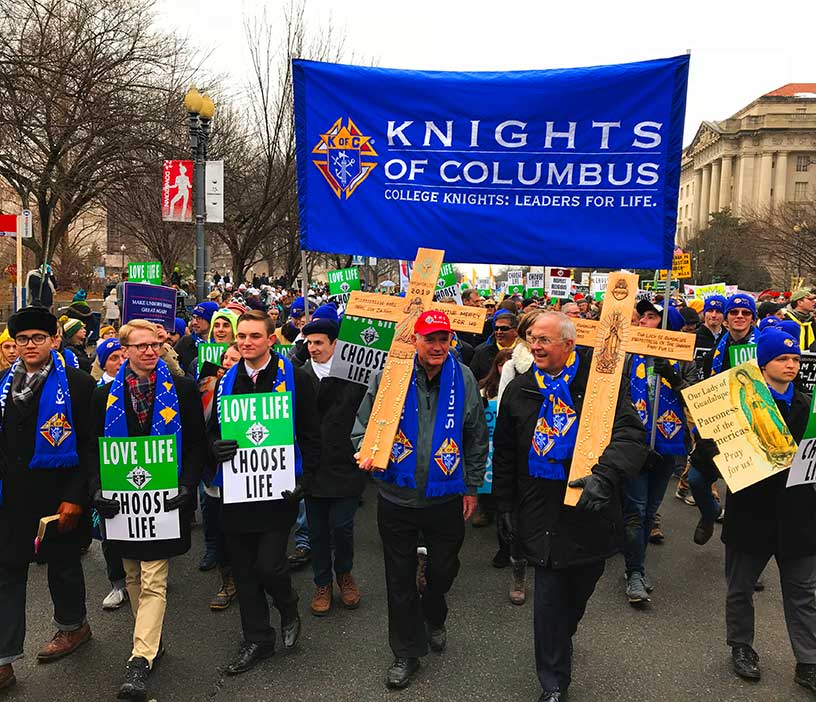 Knights March For Pro Life