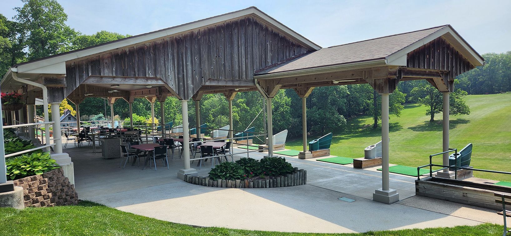 Outside  pavilion
