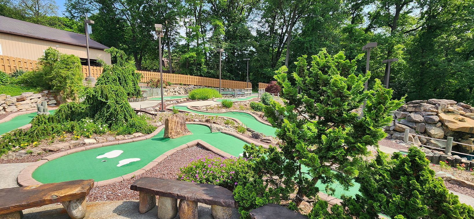 Golf course with scenery