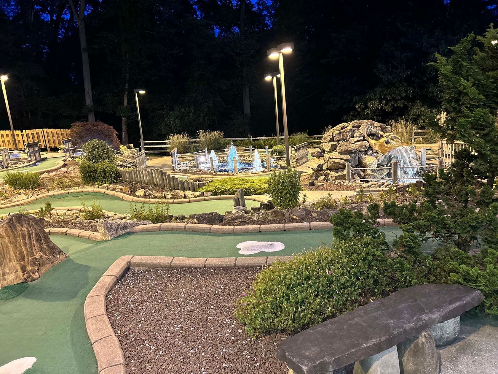 Golf course with scenery