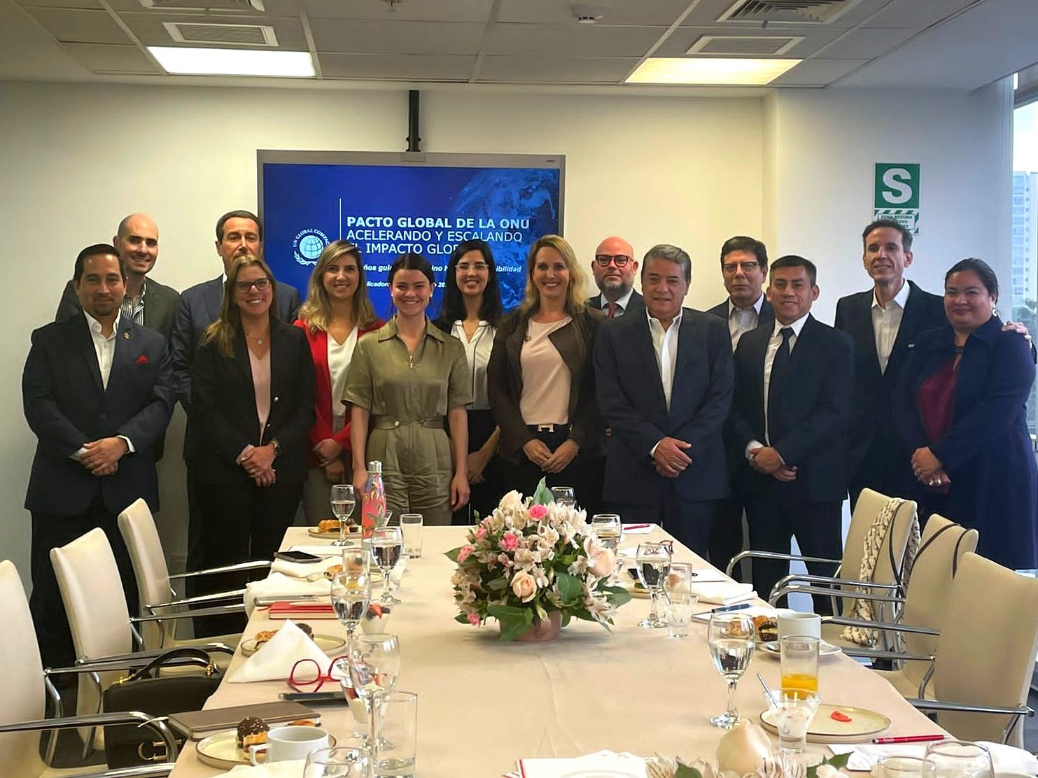 Desayuno gremial durante el 1° Foro Anual Pacto Global Perú (22ago23)