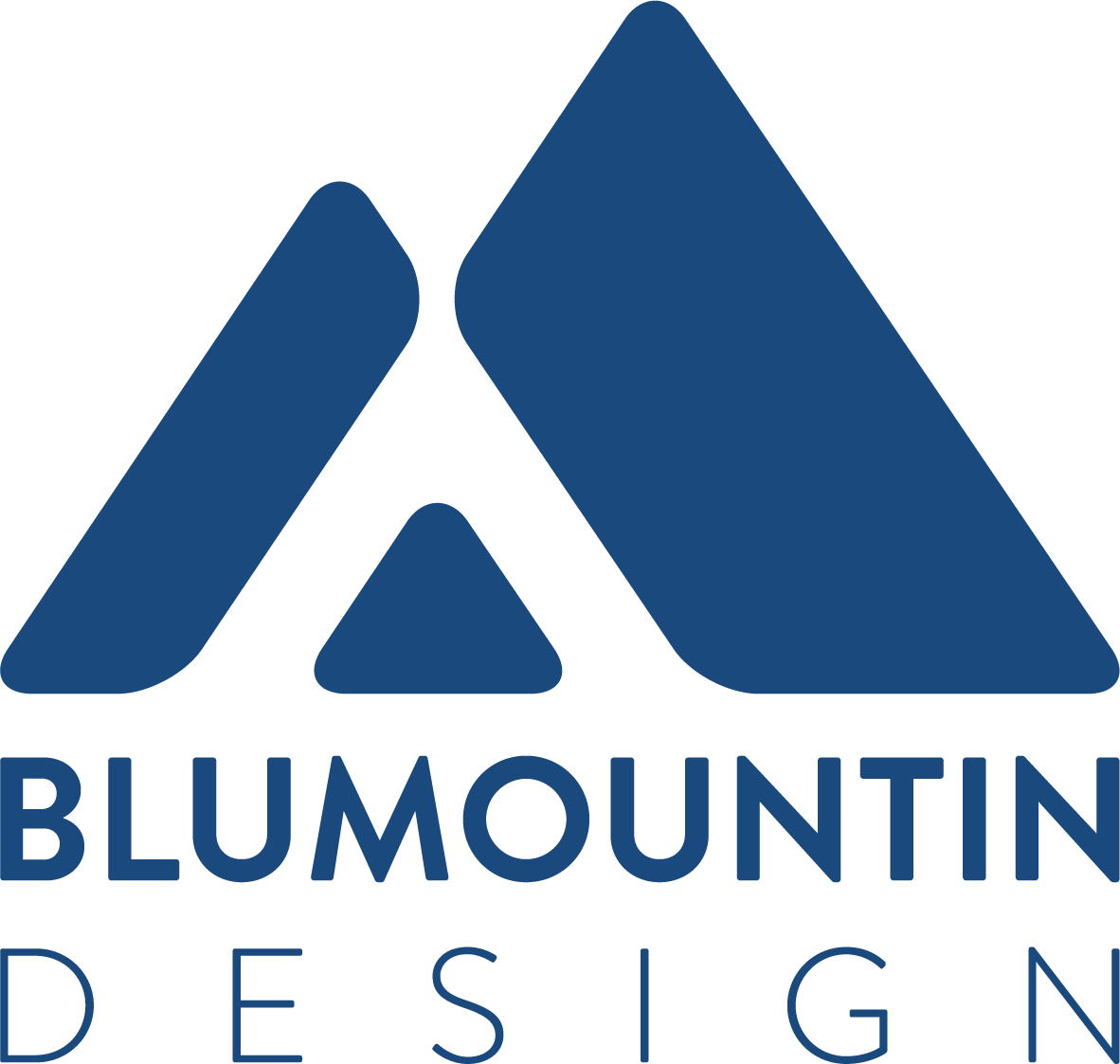 Logo BLUMOUNTIN Design in blau