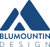 Logo BLUMOUNTIN Design in blau
