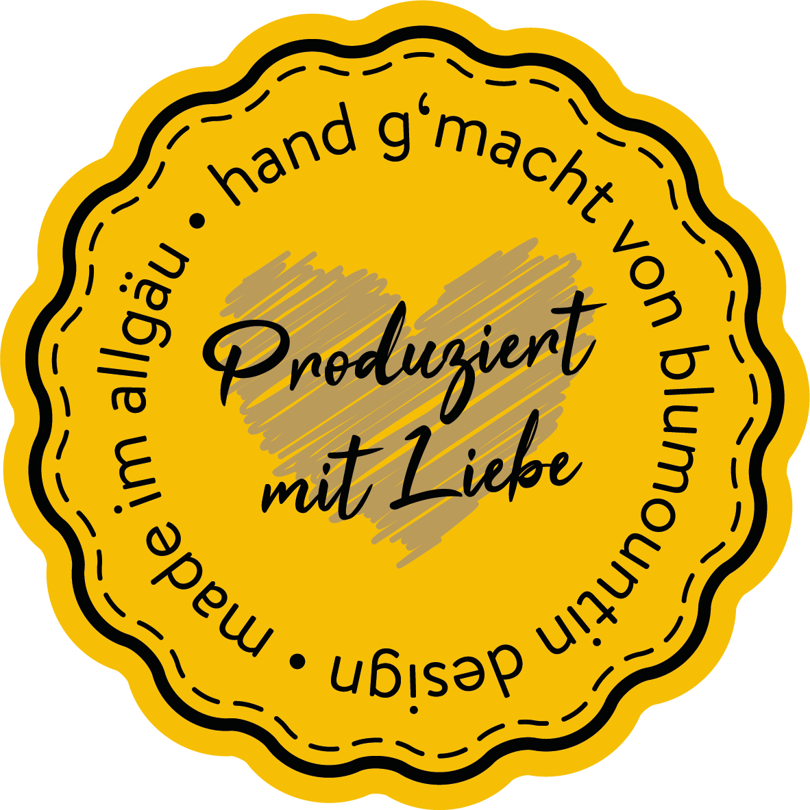 gelbes Siegel mit Aufschrift 