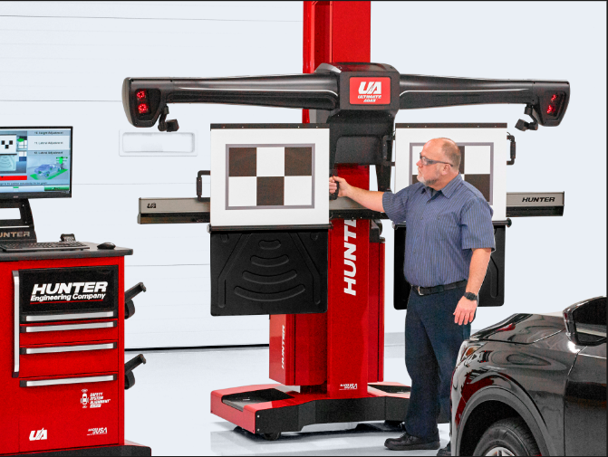 ADAS calibration equipment close up