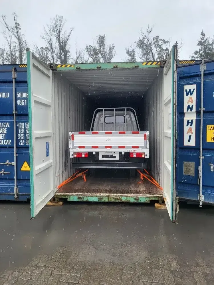 Transporte de furgones en contenedores