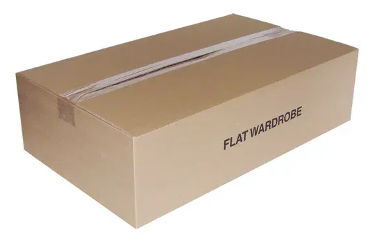 Cardboard box, labeled