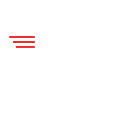 A red hamburger menu icon on a white background.