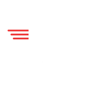 A red hamburger menu icon on a white background.