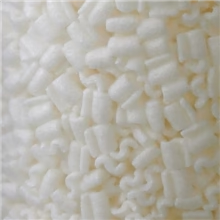 White packing peanuts filling a container.