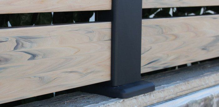 Vallas resistentes al viento con anclajes sobre muro