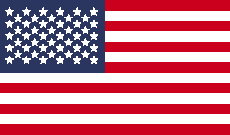 Bandera de los Estados Unidos con 50 estrellas y franjas rojas, blancas y azules.