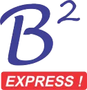 B² Express logo in blue and red on white background