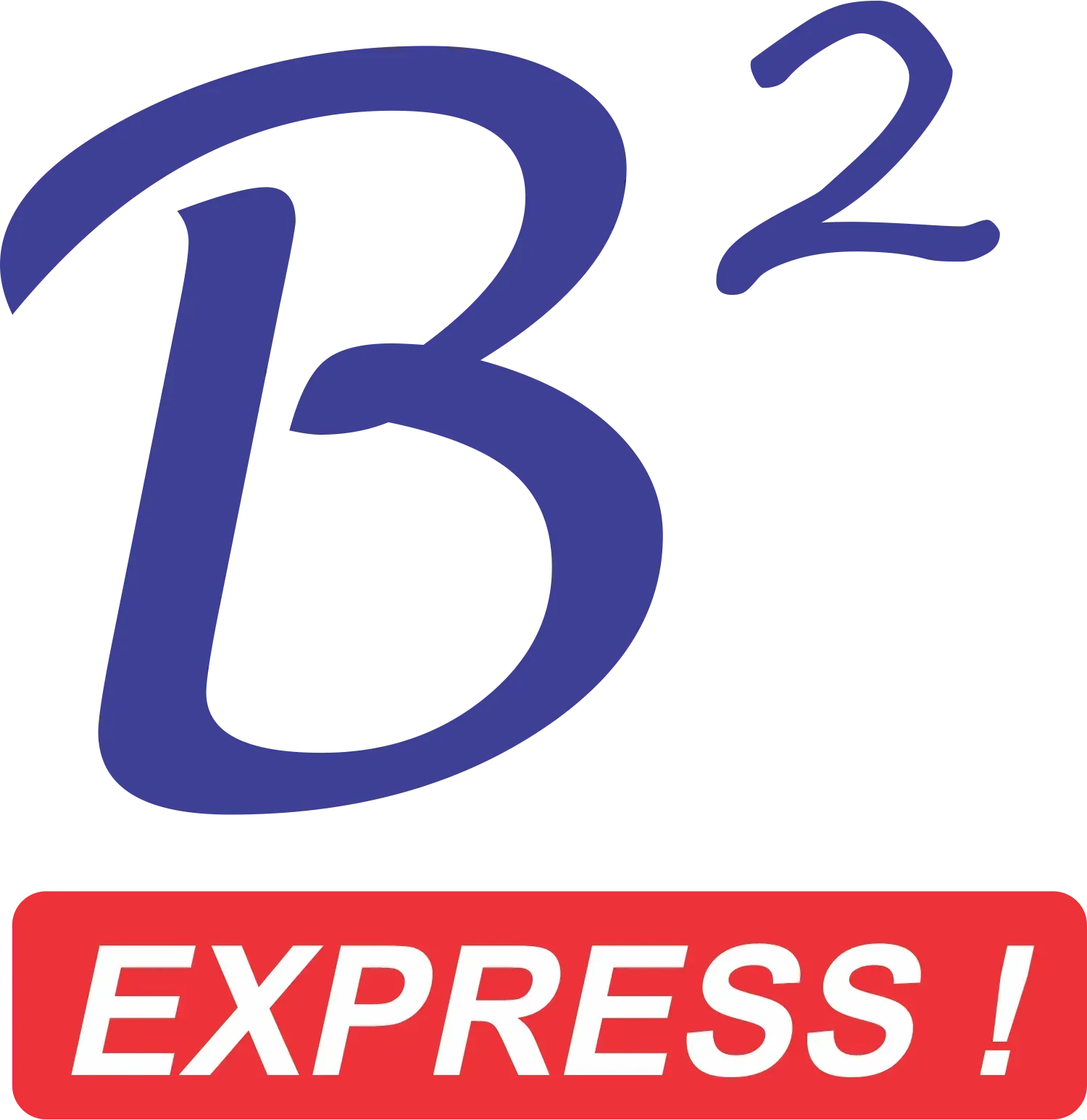 B² Express logo in blue and red on white background