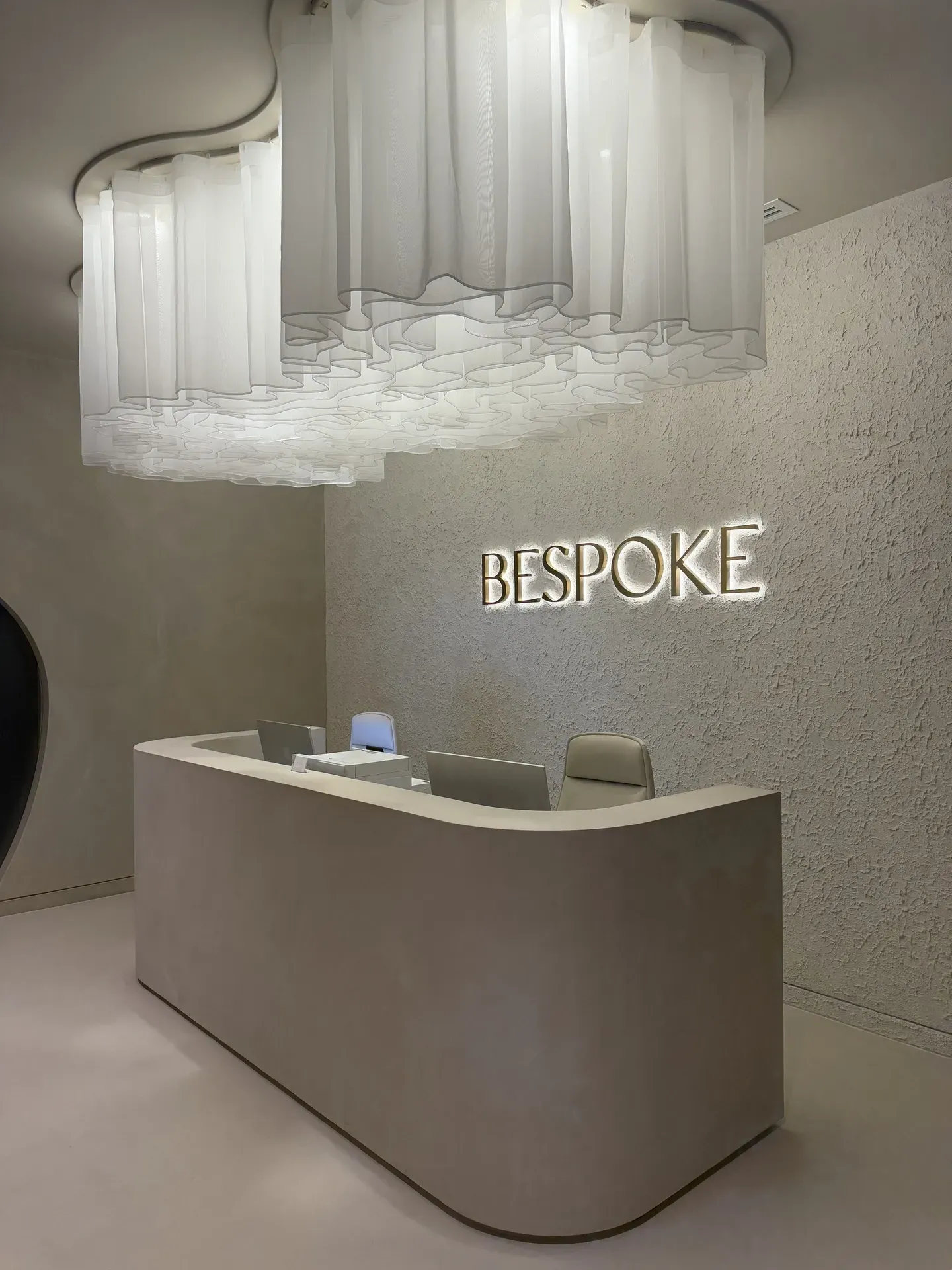 Reception desk with 