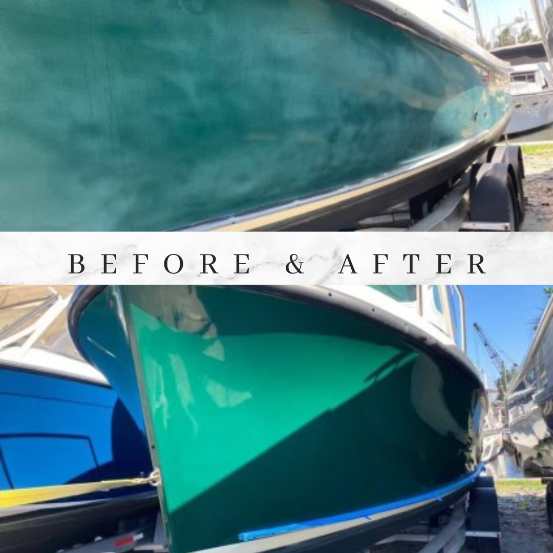 Before And After Boat's Gel Coat