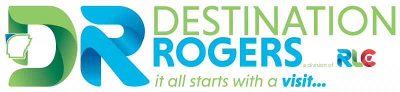 Destination Rogers logo in green and blue with tagline “it all starts at Rogers.”