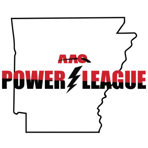 Outline of Arkansas, red/black text,