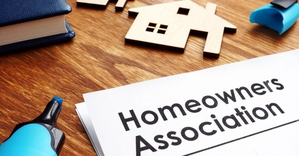 hoa papers on desk