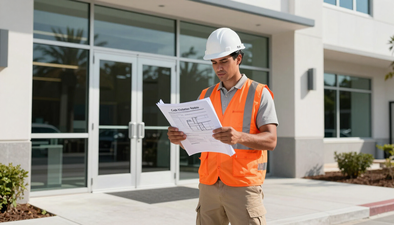 Jacksonville code violation notice for unpermitted commercial work