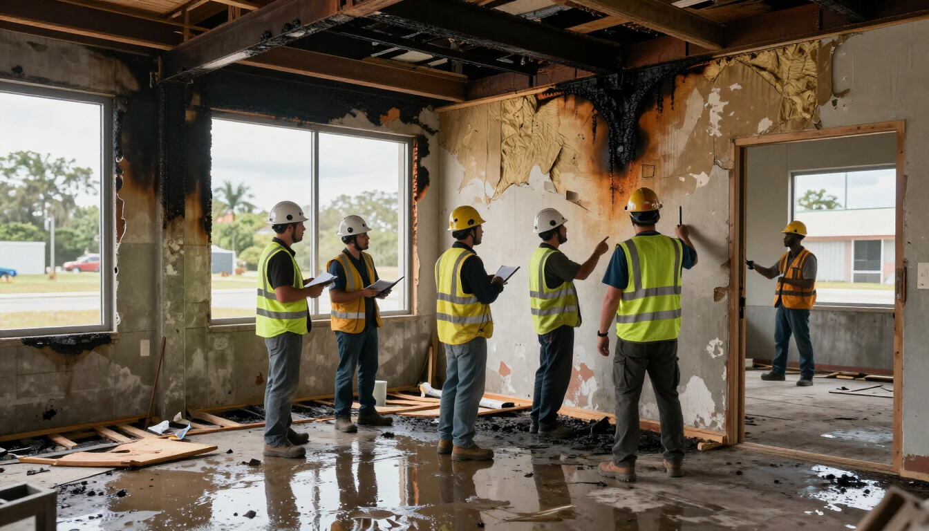 Commercial fire and water damage reconstruction in Jacksonville