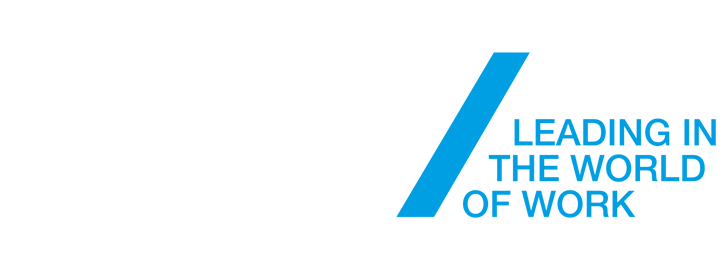 A logo that says  RSCA leading in the world of work