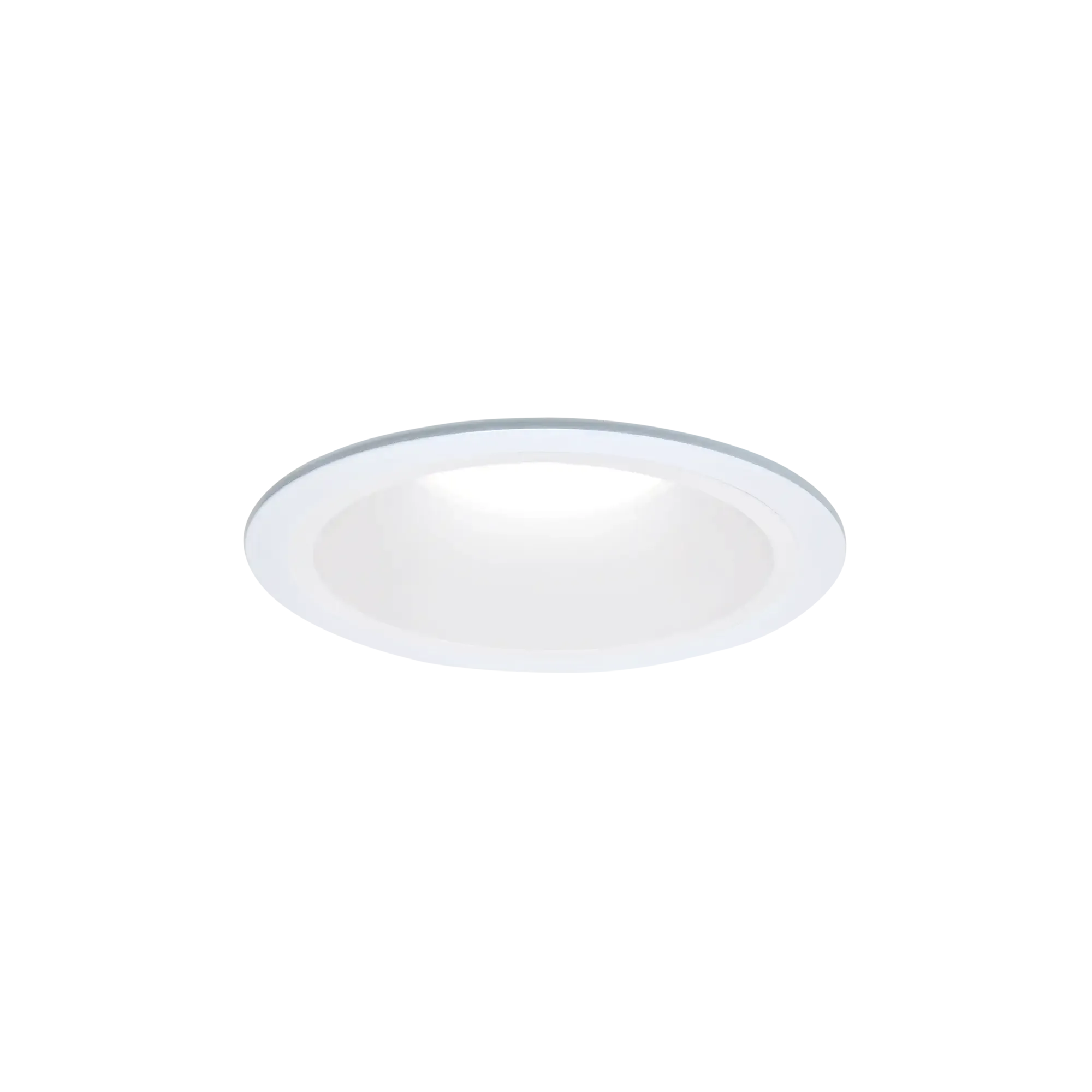 Hvit innfelt taklampe.