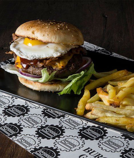 hamburger con patate