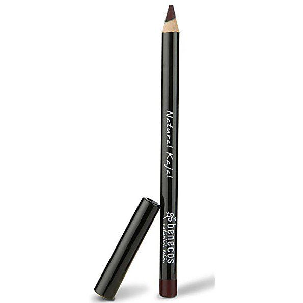 A pencil with a black cap is sitting on a white surface.